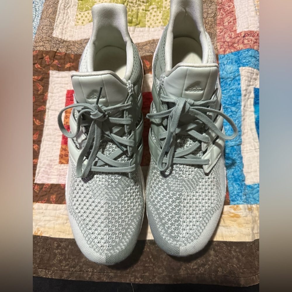 Adidas Light Gray Knit Sneakers
